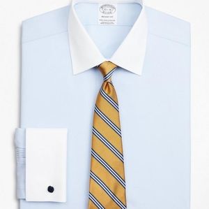 Brooks Brothers men dress shirt light blue